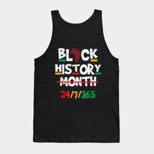 Black History Month 24 7 365 Pride African American Tank Top